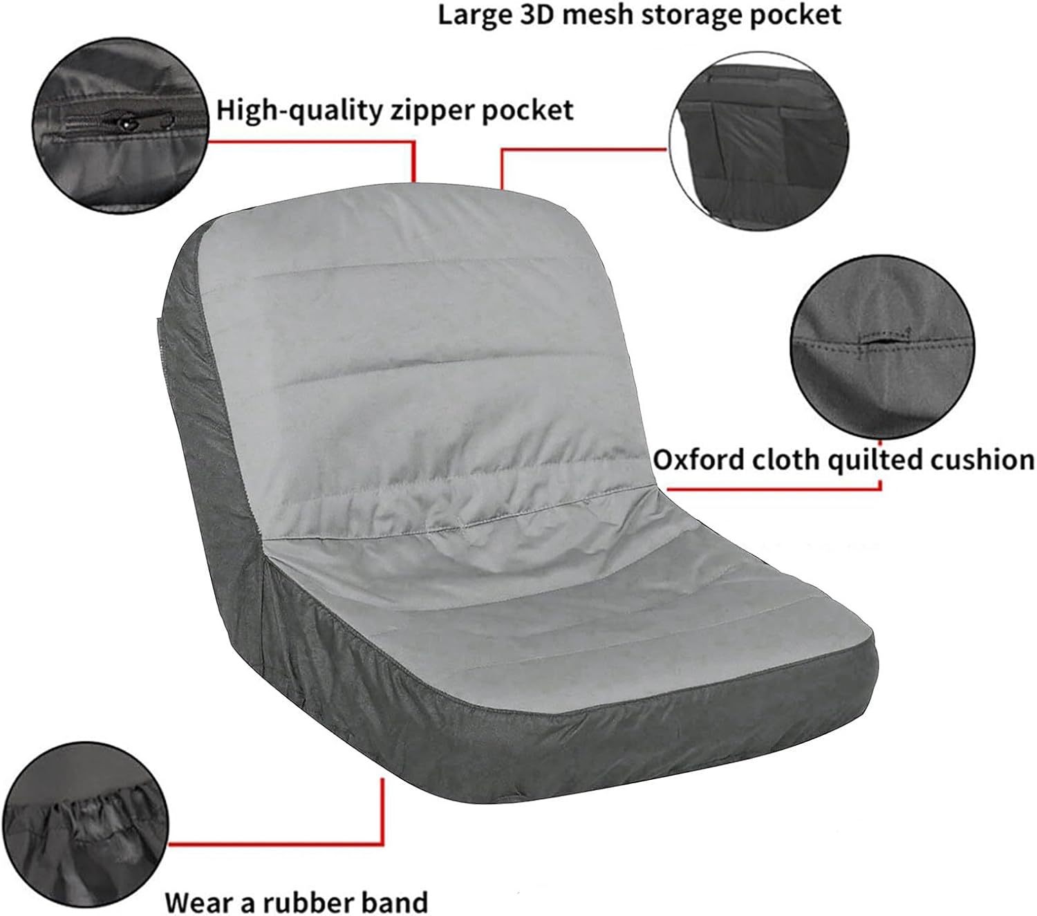 DAGIJIRD 600D Polyester Oxford Riding Lawn Mower Seat Cover for Husqvarna Lawn Mower Tractor