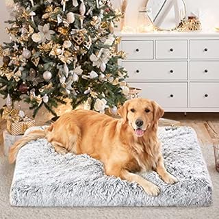 Western Home Large Dog Bed Orthopedic Egg Crate Foam Dog Bed Waterproof Mattress with Removable Washable Cover, Dog Crate Bed with Non-Slip Bottom 88.9x55.88x7.62cm