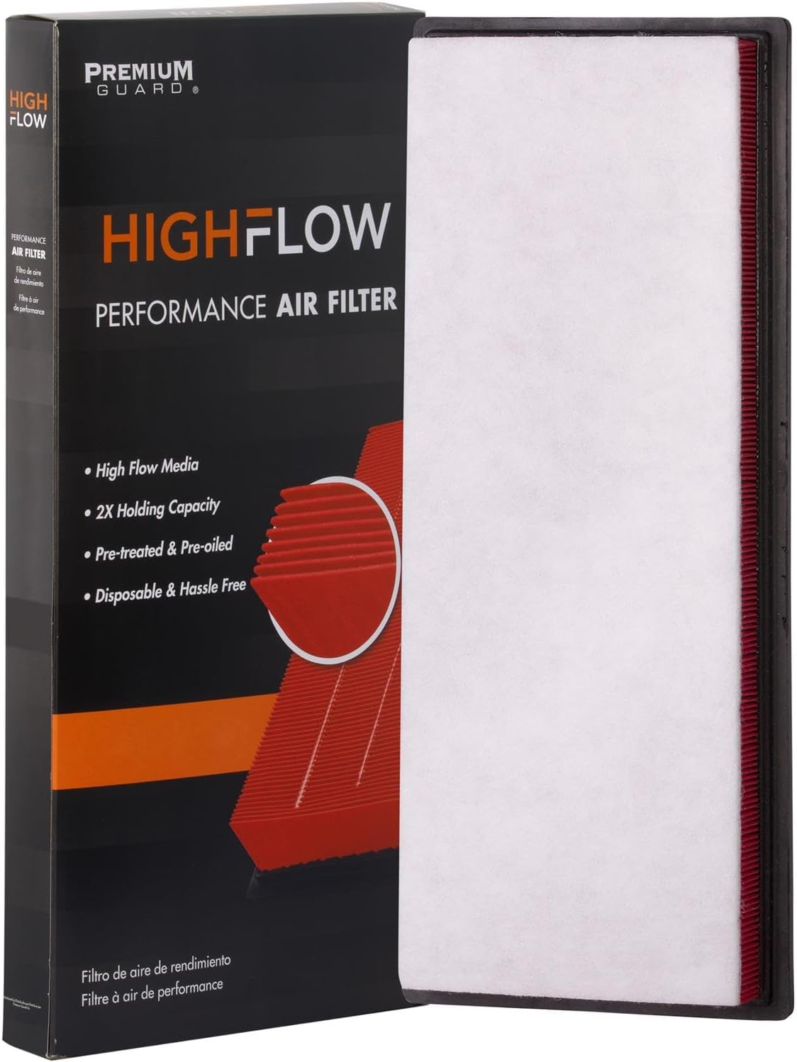 HIGHFLOW High Performance, Pre-Oiled Disposable Engine Air Filter PA99479X | Fits 2018-2025 Chevrolet Express 2500, 2021-2025 Express 3500, 2021-2025 GMC Savana 3500, 2018-2025 Savana 2500