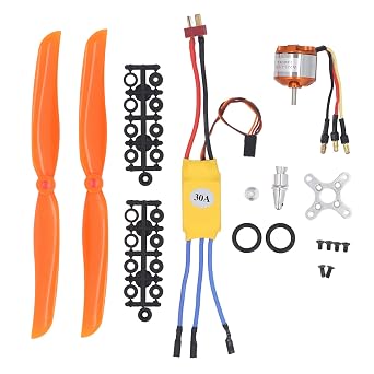30A Brushless Motor ESC RC Brushless Motor with 5V/2A BEC 3.5mm Plug for RC Airplane Fixed-Wing Aircraft Helicopter 1400KV