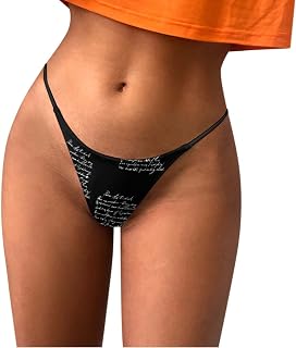 QWUVEDS Sexy Thong Panties for Women, Fashion Print, Comfortable Panties with Low Waist Menstruation Underwear Underpants Women Seamless G-string Underpants Women