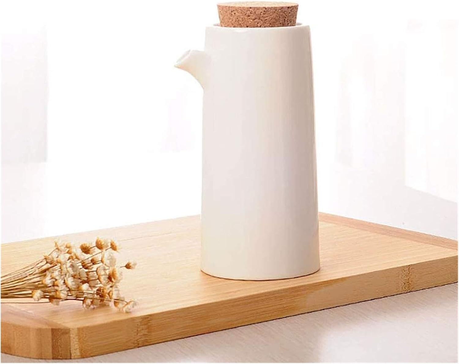 Vinegar Bottle Anti-Leakage Ceramic Oil Dispenser Bottle 250ml Ceramic Soy Pourer Liquid Dispenser Condiment Dispenser