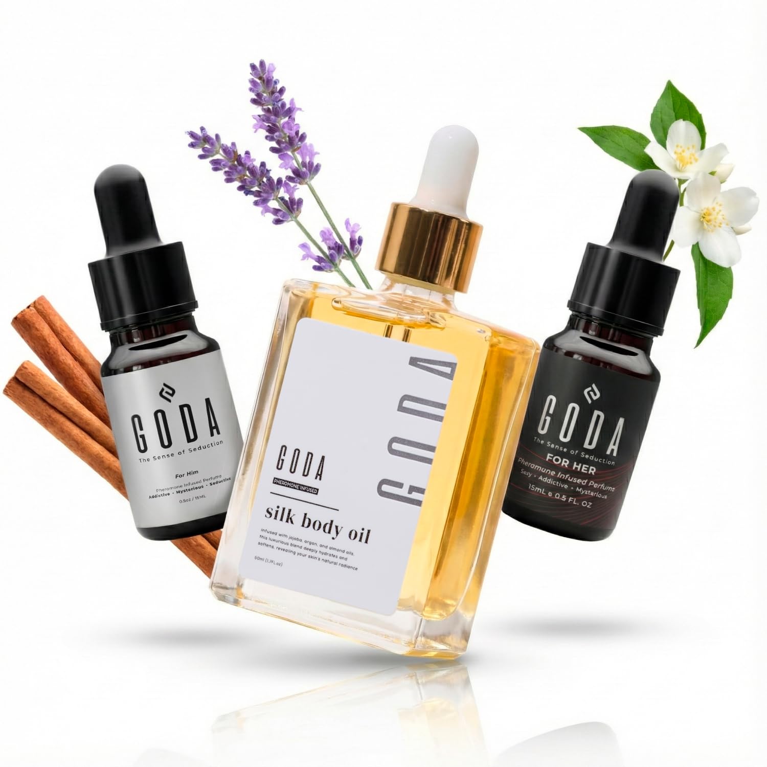 Amazon.com : GODA Pheromones Perfume & Cologne Duo + Silk Body Oil
