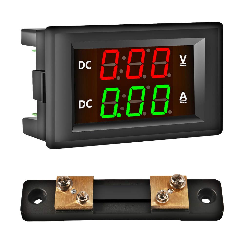 Digitales Voltmeter 0-33V DC – 5-stelliges LED-Display, Rot, Für Batterie- & Schaltungsprüfung Voltmeter Mit Masseanschluss