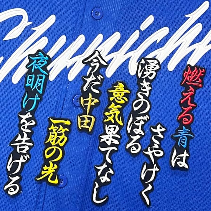 Amazon.co.jp: 中日ドラゴンズ 刺繍ワッペン 中田 翔 応援歌 黒