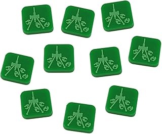 LITKO Allied Artillery Ground Target Tokens Compatible with BRS, Green (10)