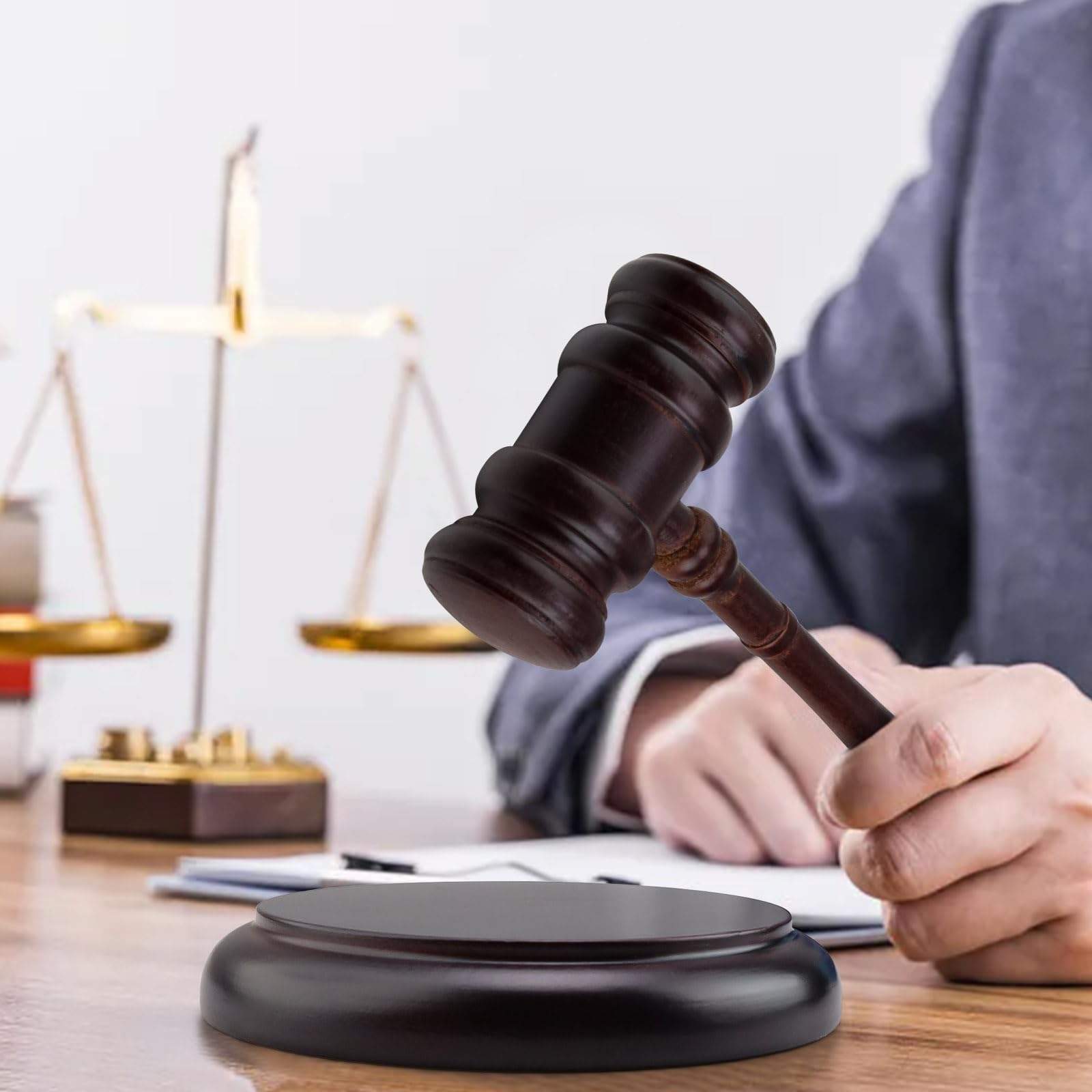 Martello Da Giudice Per Bambini In Plastica, Giocattolo Per Giochi Di Ruolo Mazza Di Plastica Marrone~p155118970