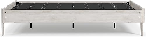 Miniatura 12 de Signature Design by Ashley - Base de cama con plataforma de granja casual Shawburn, tamaño matrimonial, cal desgastada Encalar,Gris (rustic