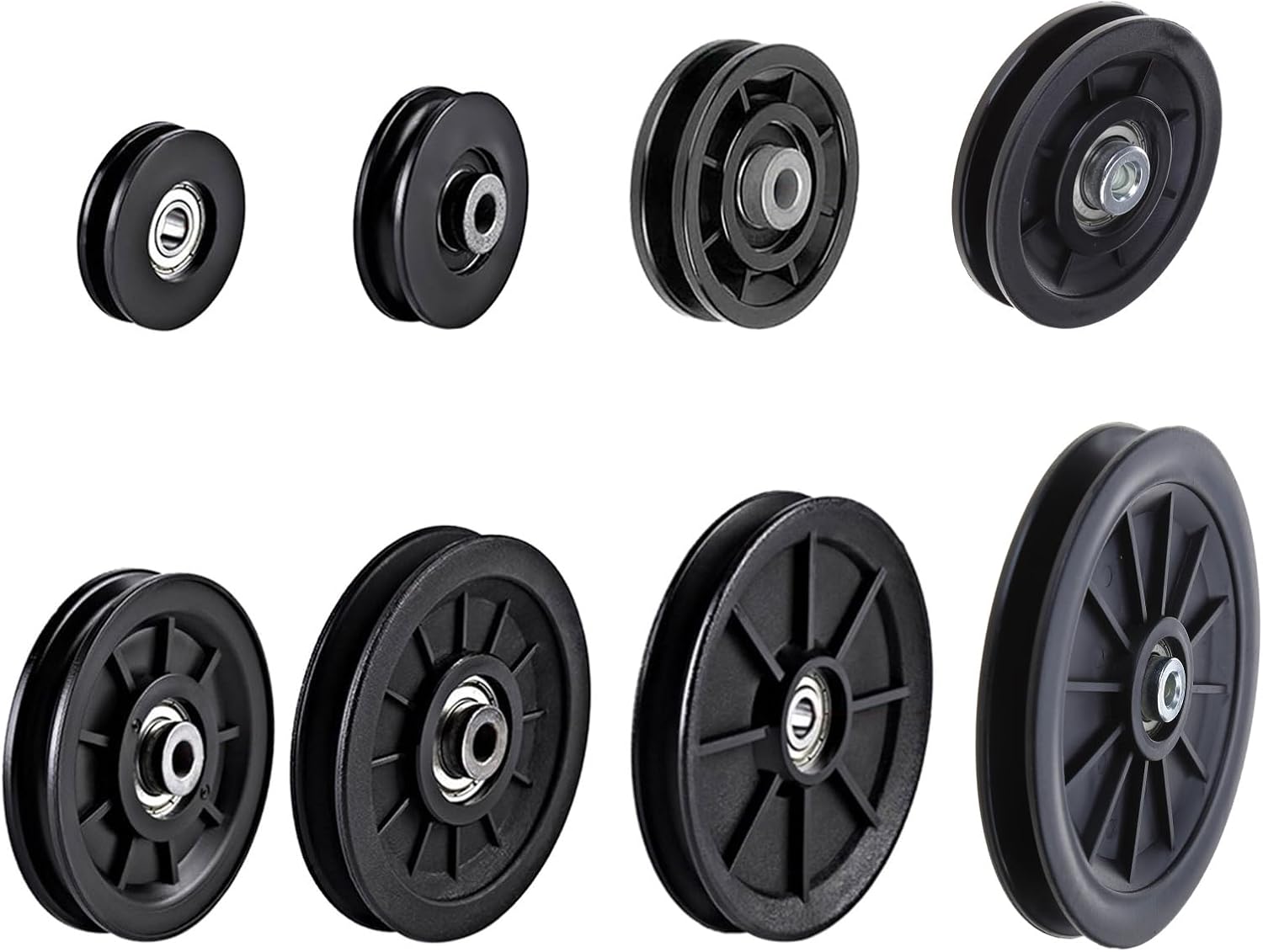 Round Rope Pulley, Wire Reel Nylon for Ropes Gym Fitness Equipment Cable Machine Wire Reel Weightlifting Machine