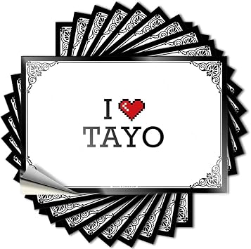 Tattoos Guest Waterproof Vinyl Sticker | I Love Tayo Optical Illusion Door for Bathroom DIY Projects12X18CM