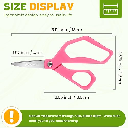 Miniatura 7 de Paquete de 25 tijeras pequeñas de 5 pulgadas con punta puntiaguda para estudiantes, cuchillas de acero inoxidable, agarre cómodo, tijeras de
