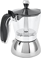 Vista 5 de JTLB Cafetera de acero inoxidable para 4 tazas, utensilios de cocina