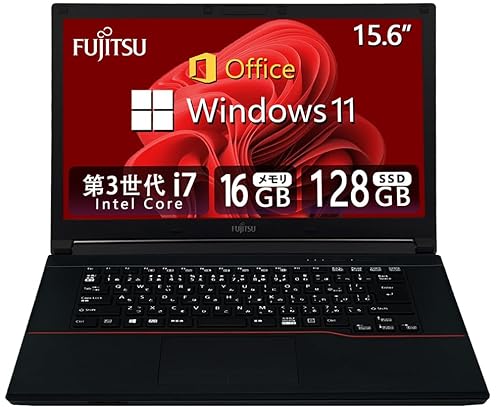 �y�����ςݕi�z �yCPU:��3����Core-i7�z�x�m�� �m�[�gPC FMV�V���[�Y/Win 11/MS & Office 2019/15.6�C���`/����WIFI/USB 3.0/�����ݒ�s�v ���S�Ҍ��� �ݑ�Ζ� �d���p �w�K�p �m�[�g�p�\�R�� (5)��