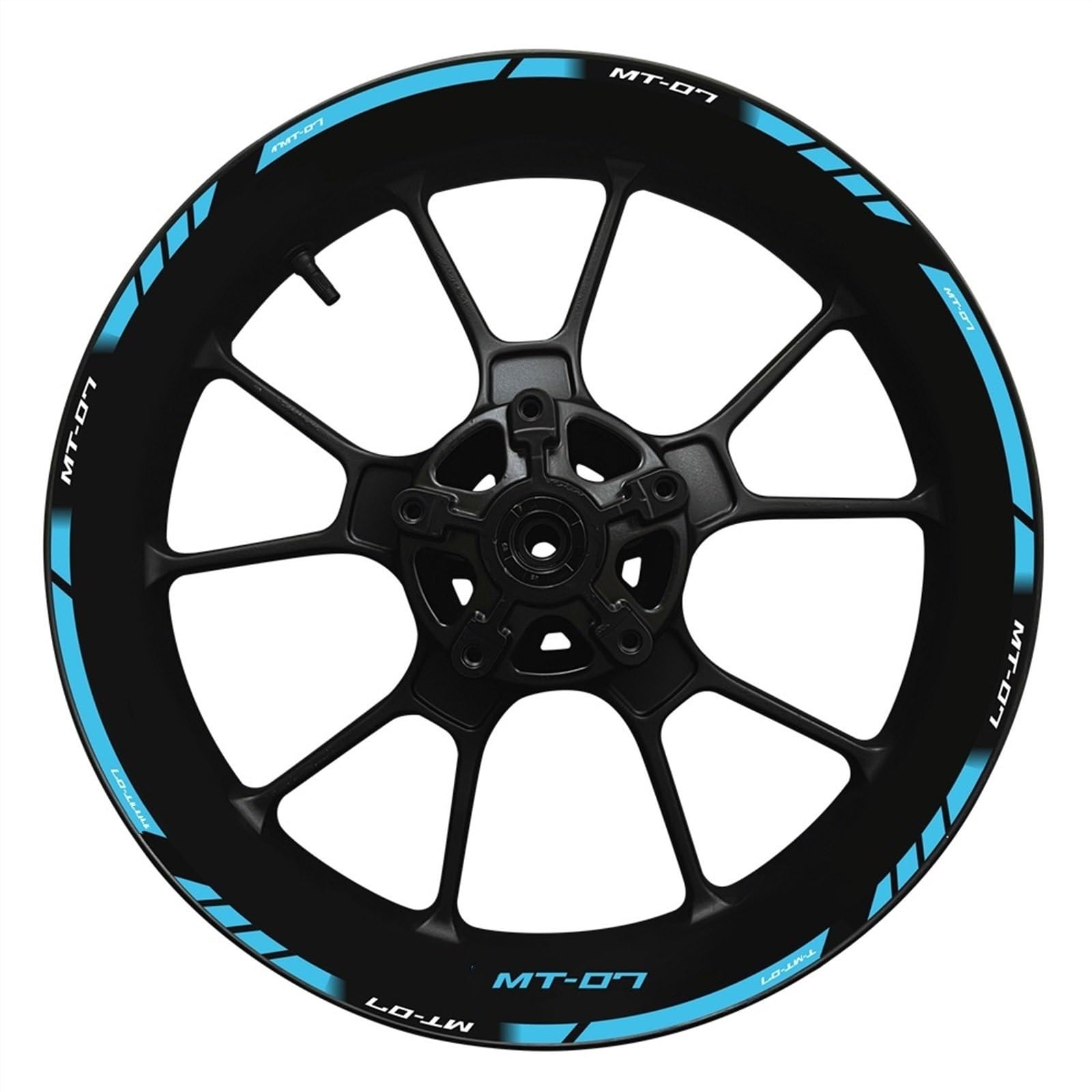 Motorcycle Wheel Hub Decal Decoration Set Rim Reflective Stickers for Yamaha MT07 MT 07 MT-07 2022 Decorative(Color2)