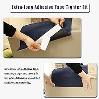 Vista 5 de Funda antideslizante para reposacabezas de muebles, protector de reposacabezas de piel sintética para silla reclinable, funda protectora de vinilo