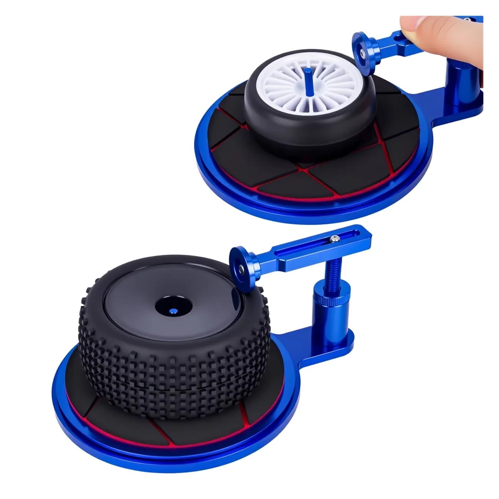 RC Accesorios para Ruedas 40Mm Y Menos Carretera Todoterreno 1/8 1/10 RC Encoladora Neumáticos Aleación Aluminio Herramienta Semiautomática Encolado Neumáticos