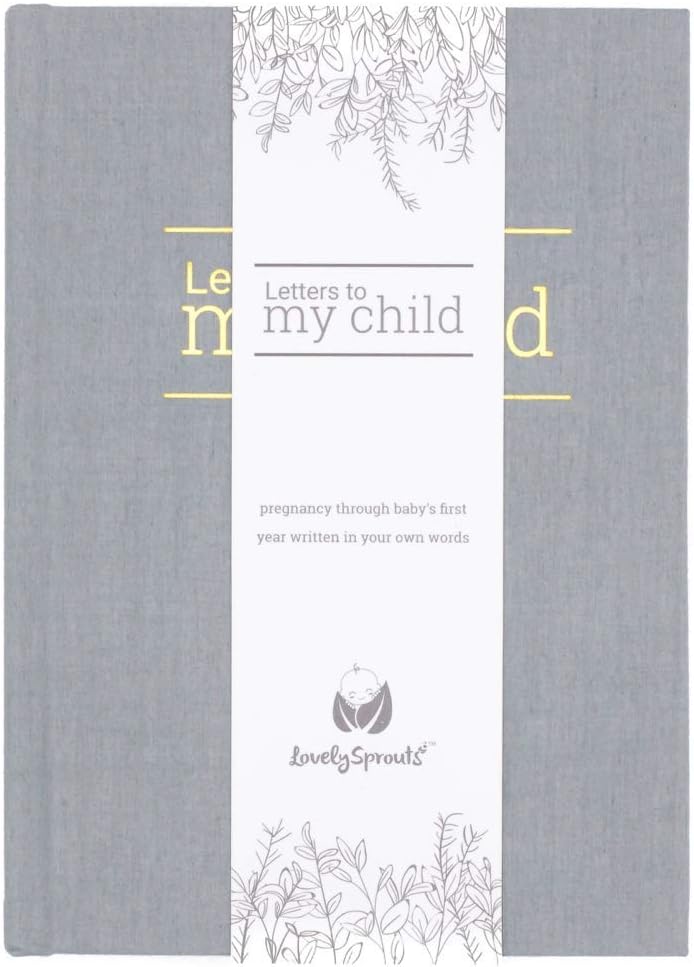 Keepsake Pregnancy Journal and Baby Memory Book + Gift Box (Gray). Capture Every Precious Moment of Your Pregnancy and Baby’s First Year. Handwritten Letters to Baby That They Can Treasure