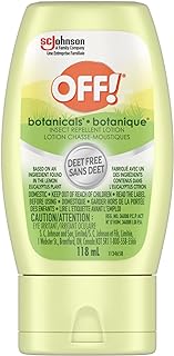 OFF! Botanicals Deet Free Insect and Mosquito Repellent Lotion, Made from Plant-Based Formula, 118 mL