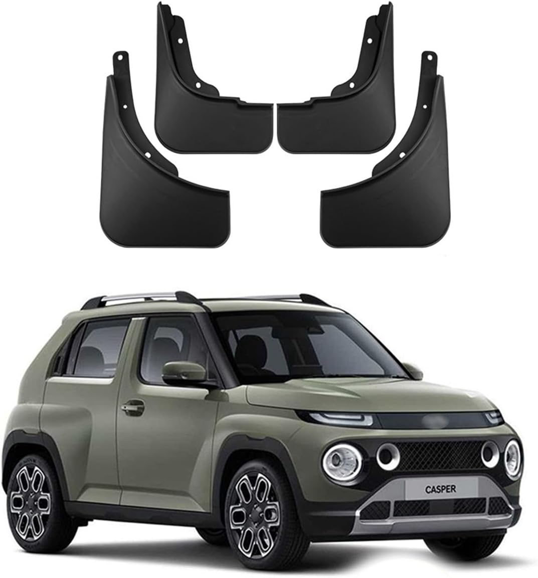 Car Mudguard Mud Flaps for Casper 2021-2025 Molded Custom Front and Rear Mudflaps Splash Guards Flares Kit 4-PC Auto Accessories,Send 1 Car Wash Towel