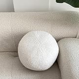 Yooname White Ball Shaped Plush Pillow,Cute Soft Waist Rest Cushion,Home Decorative Throw Pillow Used to Add Comfort and Style to A Couch,Sofa,Or Living Room.