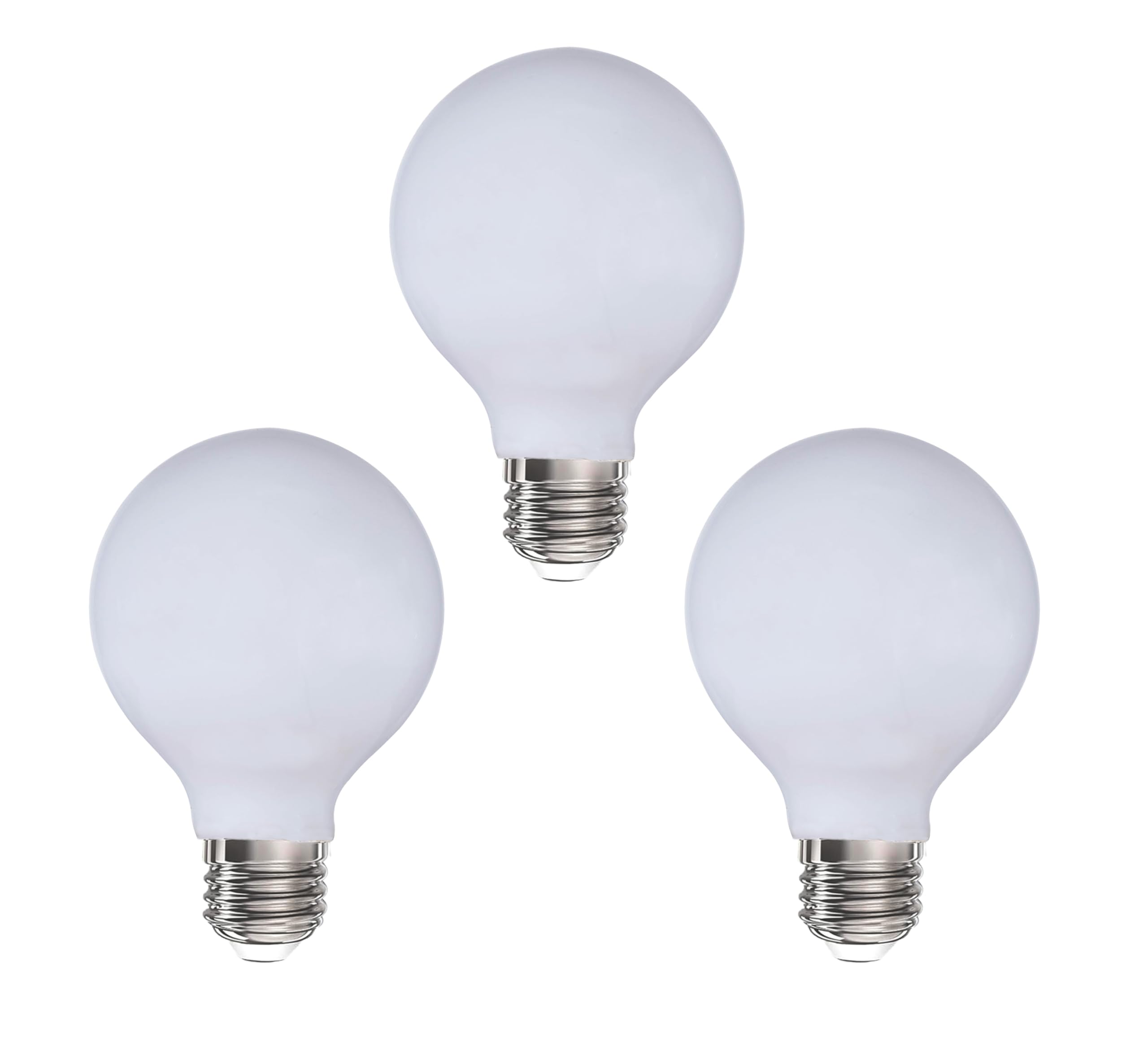 SDLUXBULB E27 Screw LED Light Bulb, G80 Globe, 8W 1000LM, 100W Equivalent, Dimmable Vintage Edison, Warm White 2700K, 3 Pack (3, G80 White)
