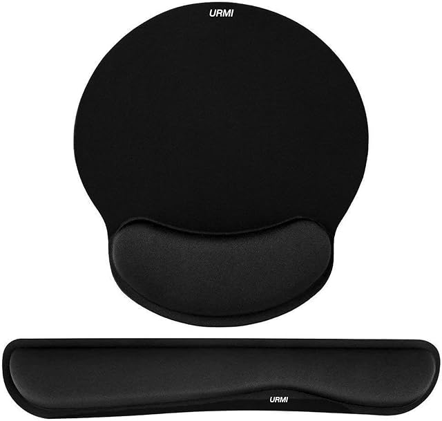 Mouse Pad Wrist Rest, Kigos Large Keyboard Wrist Rest Support & Mouse Pad Set, Comfortable Memory Foam Mouse Mat with Wrist Cushion Support Ergonomic for Computer Laptop Office Home