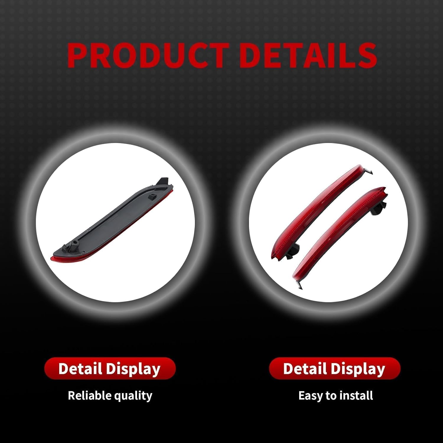 Nakkaa Left and Right Red Rear Bumper Reflector Light Lamp Compatible with Camry 2018-2021 8191006070 8192006060