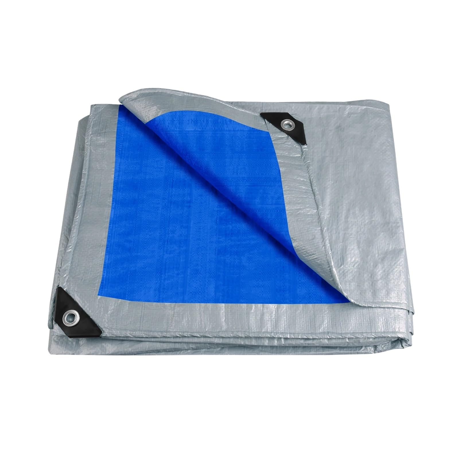 Large PE Tarpaulin Waterproof Tarp Sheet Cover with Reinforced Grommets Rainproof Tarps for Pool Caravan Garden Furniture Covers(Blue,3x3M)