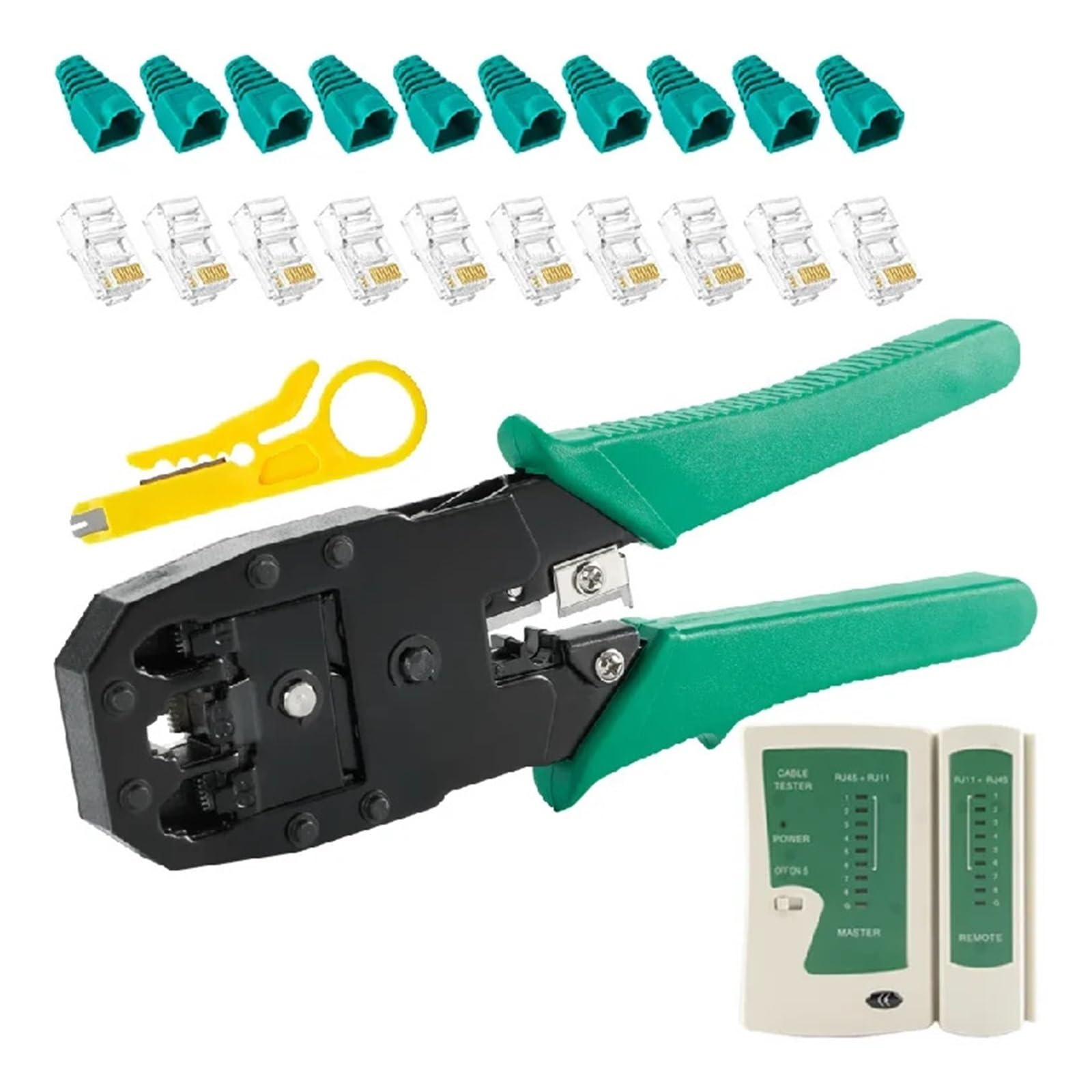 Kit d'outils de réparation de réseau Informatique RJ45 RJ11 RJ12, testeur de câble UTP LAN, Coupe-Fil, Tournevis, Pince, Ensemble d'outils de sertissage