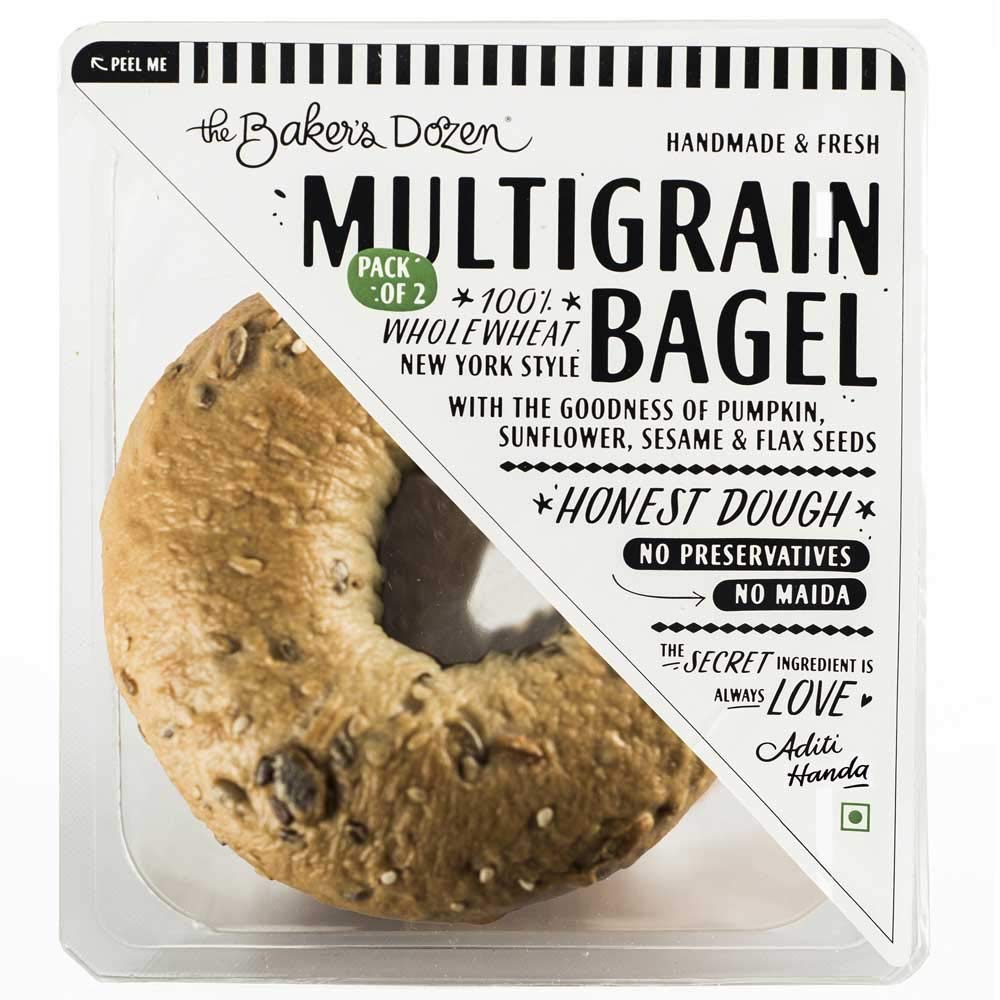 The Baker's Dozen Bagel Multigrain Bag, 150g Amazon.in Grocery & Gourmet Foods