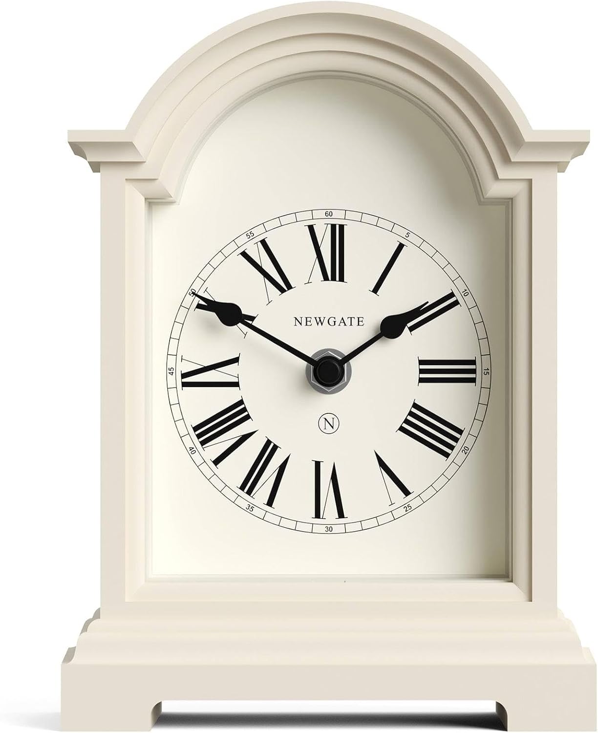 NEWGATE® Carriage Clock | Classic Arch top Mantel Clock | Vanilla Cream | Roman Numerals | Classic Vintage Style for Mantelpiece, Desk, Table top, Shelf or Bedside