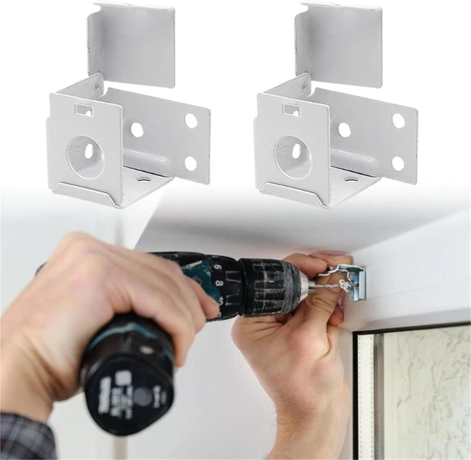 4Pcs Metal Mounting Brackets for 1 Inches Window Blinds Easy Installation