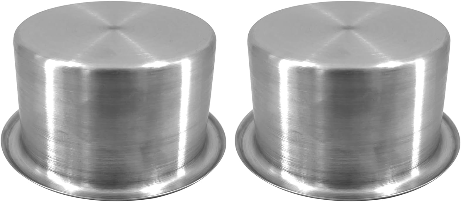 ISURE MARINE 2Pcs 3" Stainless Steel Drop-in Anti-Spill Cup Holder with Non-Slip Washer,Heavy Duty Poker Table Cup Holder Inserts Fits Standard Soda Can for Desk, Boats, RV Cars & Trucks
