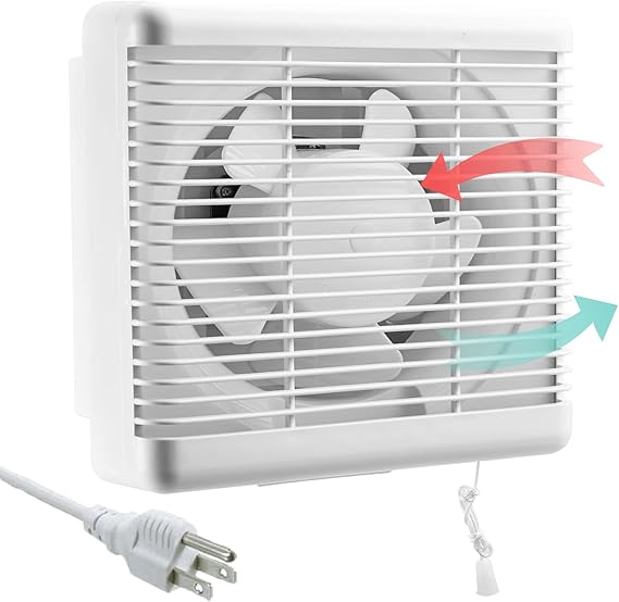 Amazon.com: Hehou Window Shutter Exhaust Fan with Reversible Airflow ...