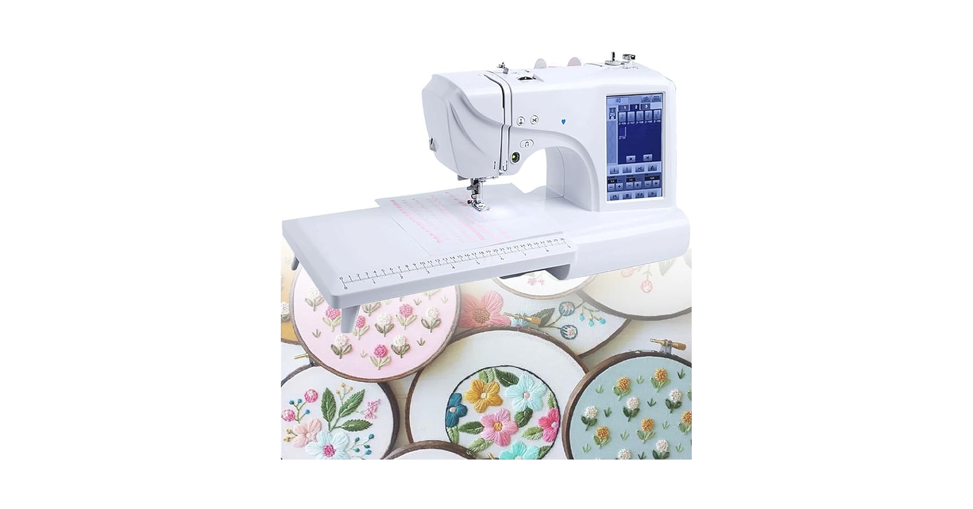 ①❤刺繍機＋使用極少超美品❤日本製工場整備済☀自動糸調整／シンガー ミシン 本体 Amazon | 刺繍ミシン、家庭用ポータブル電動刺繍機 158の内蔵
