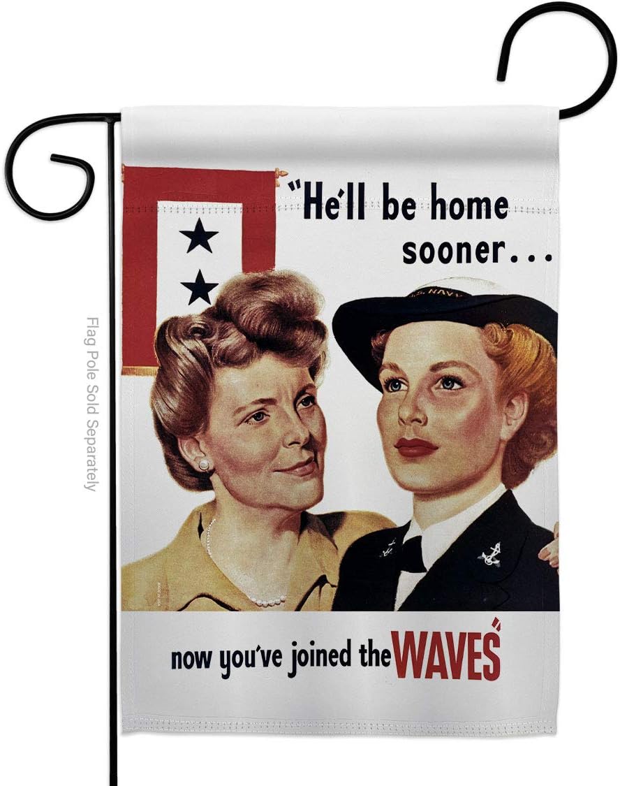Joined The Wave's Garden Flag Armed Forces Day All Branches Support Honor United State American Military Veteran House Banner Small Yard Gift Double-Sided, Made in USA