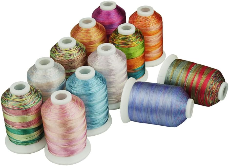 12rolls Colors Embroidery Thread Kit for Cross and Weaving Multi-Functional for Projects String