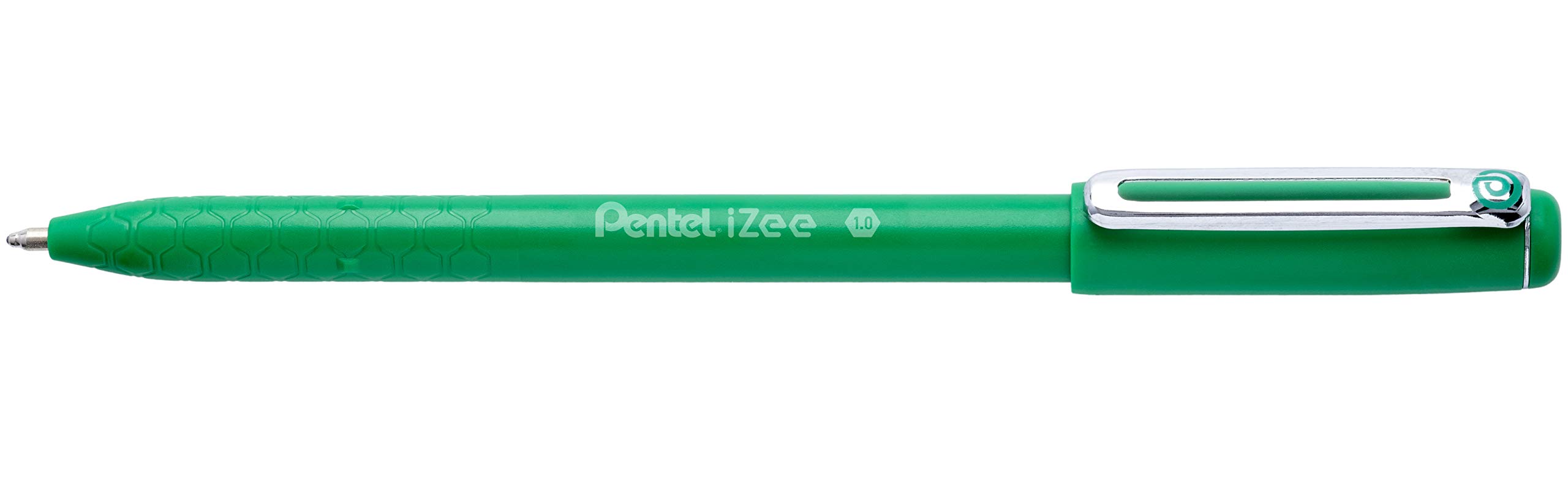 Pentel Verde Izee - Bolígrafo De 1,0 Mm, Tinta Paquete De 12