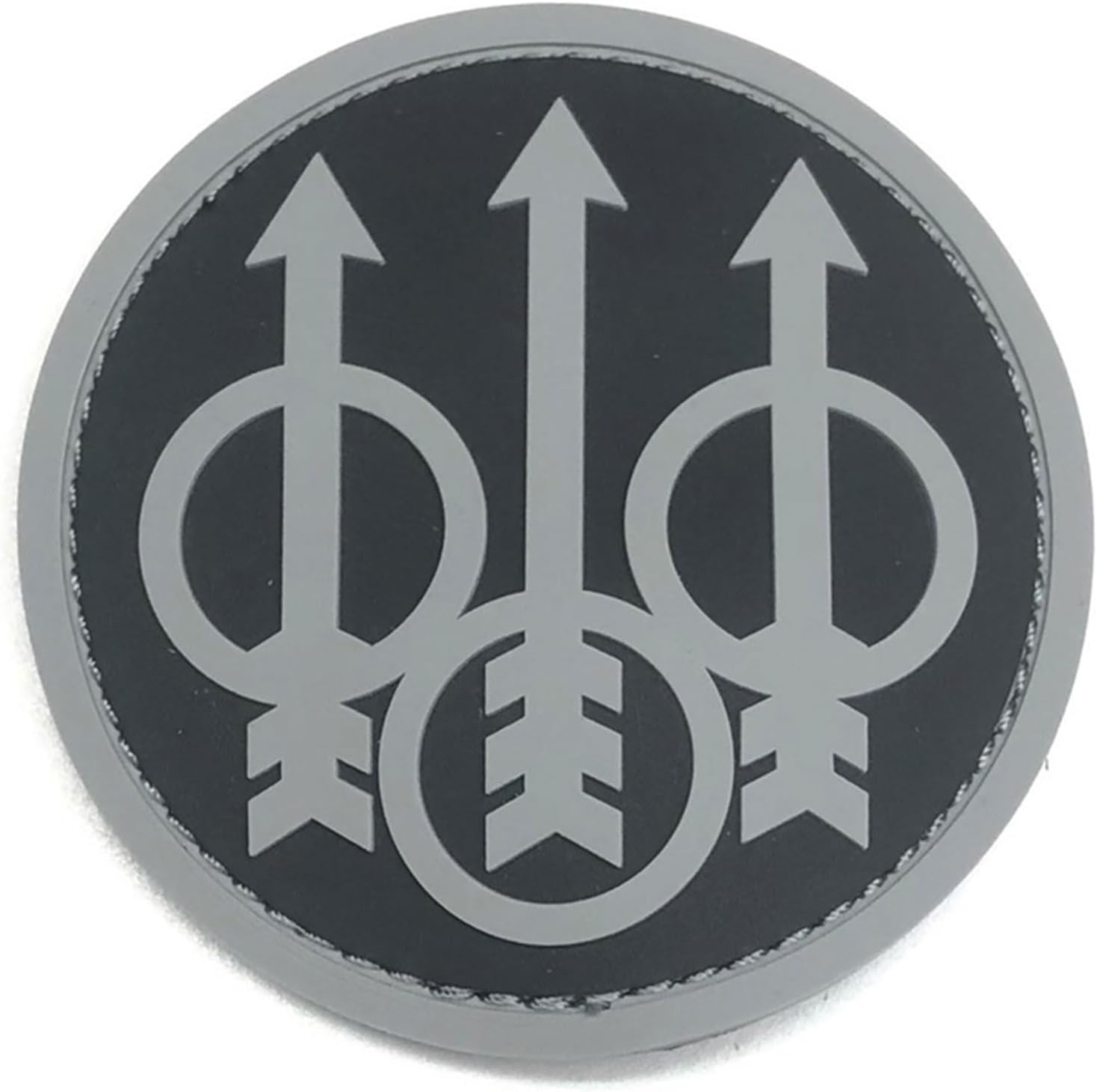 Beretta Trident Logo Round Design Durable Versatile Hook and Loop Attaching Patch for Tactical or Hunting Backpacks