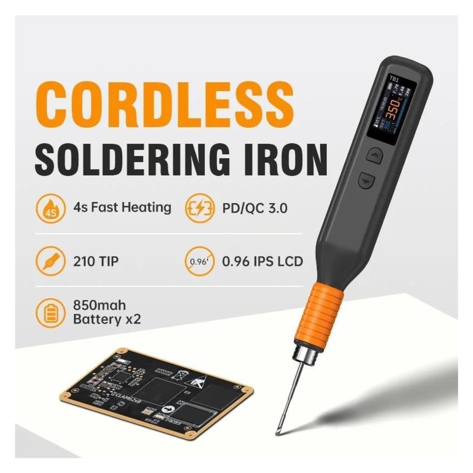 Poste de Soudure, Fer à souder sans fil TB1, batterie 850mAh, Kit d'outils de réparation soudage Portable Type C(TB1)