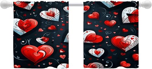 Vista 117 de Shrahala Ethnic Geometric Tribal Kitchen Valances Half Window Curtain, Native American Navajo Tribal Design Print Kitchen Valance for Window Ink