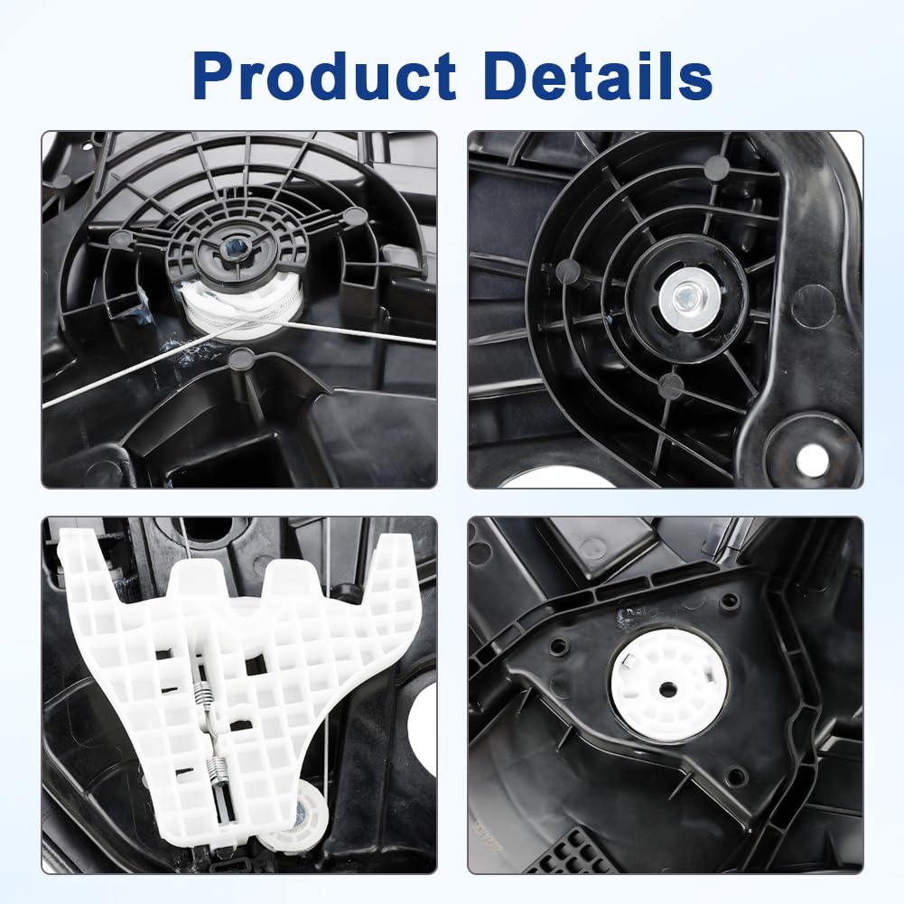 Rear Right Side Power Window Regulator Compatible with Kia Optima 2016 2017 2018 2019 2020 2021 Replacement for 83481-D4000 83481D4000 83481-D5000 83481D5000