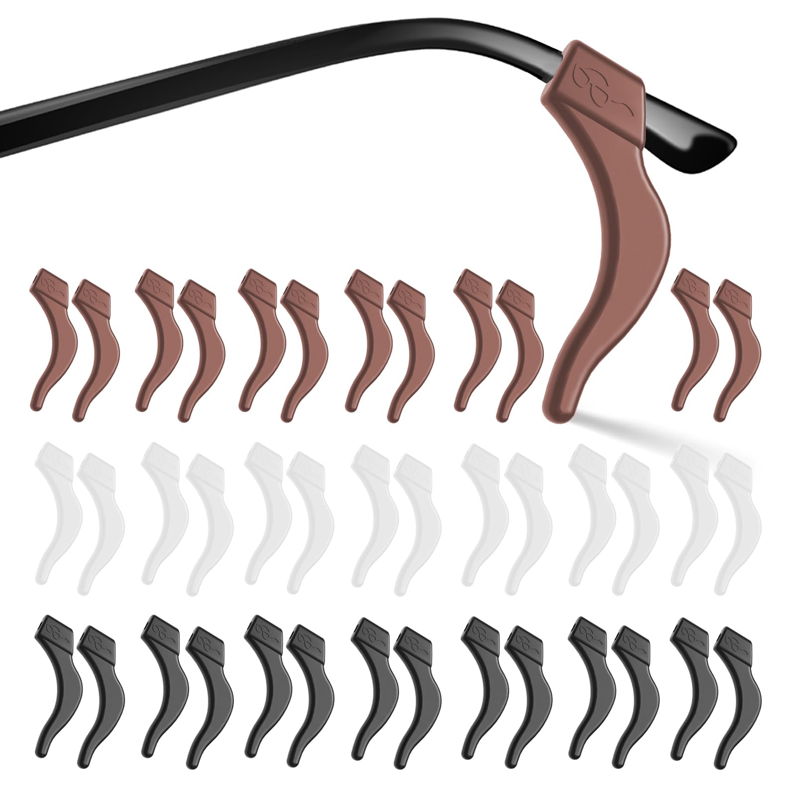 Glasses Ear Grippers - Anti-Slip Silicone Retainers -9