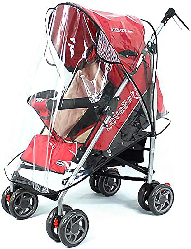 Clear Stroller Rain Cover, Universal Waterproof Baby Stroller Travel Weather Shield from Wind Snow Dust, with Breathable Ventilation for Most Single Strollers, Jogging, Pushchairs