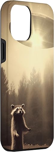 Miniatura 3 de iPhone 12 Pro Max Vintage alien  raccoon UFO Alien Case