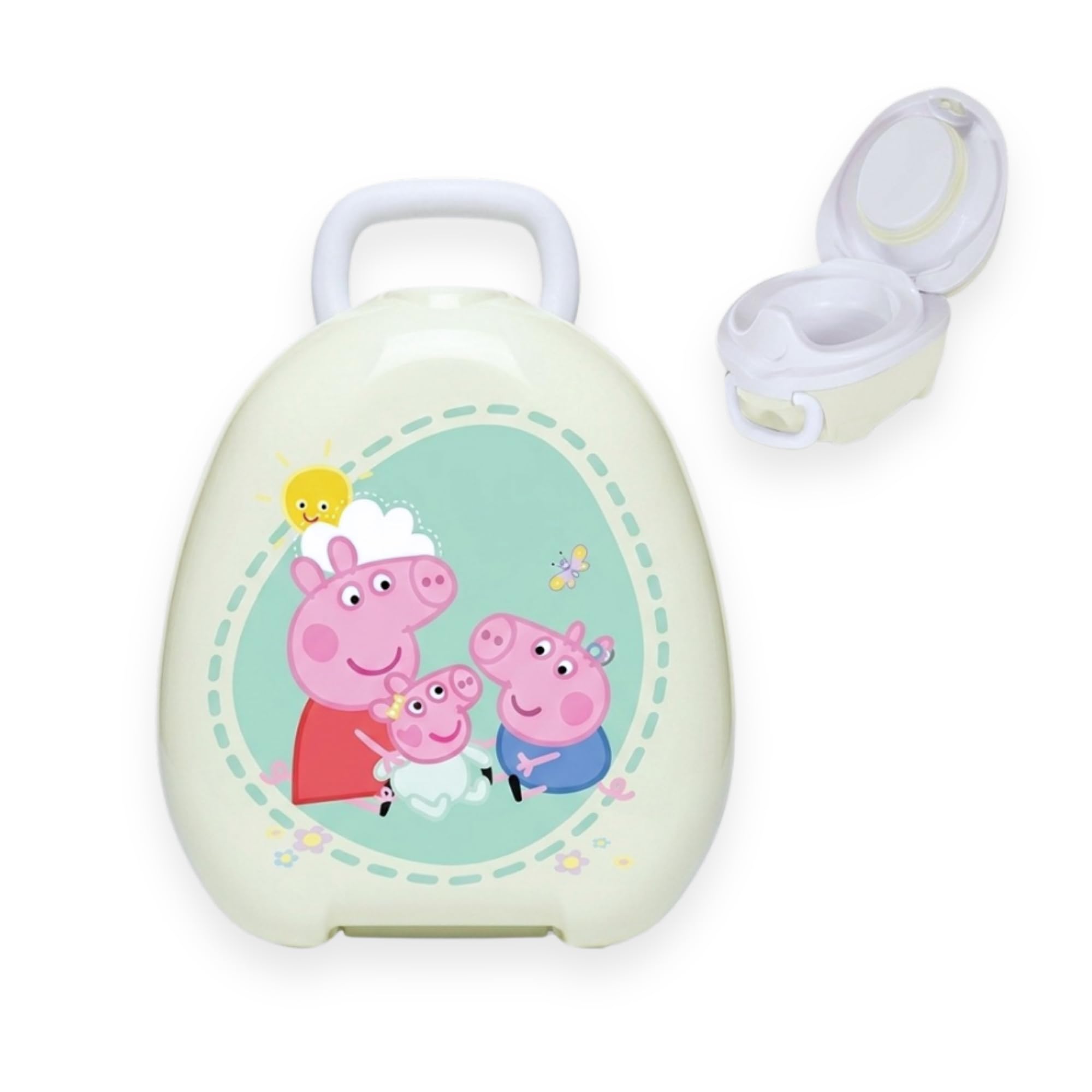 Peppa Pig My Carry Potty - Vasino da viaggio per bambini, portatile, premiato, da portare ovunque (Evie Pig, Peppa Pig e George Pig)