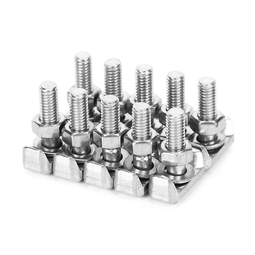 Lot De 4 Bornes De Batterie T-Bolt En Acier Inoxydable - Vis Torx, Dimensions 22x10x17 Mm