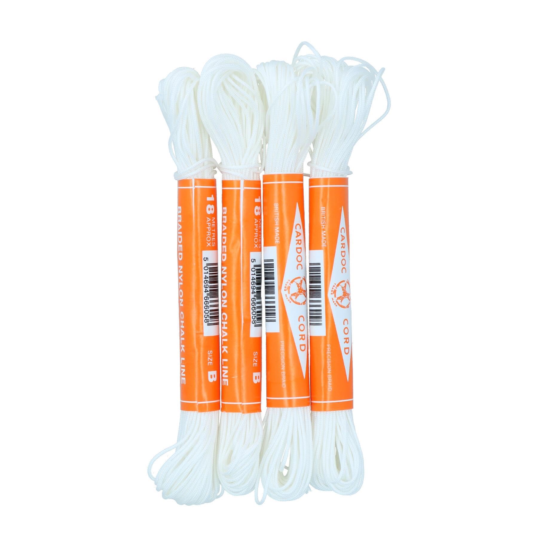 Cordon nylon tresse Cardoc brique Chalk Line Taille B batiment 18m 24 Pack