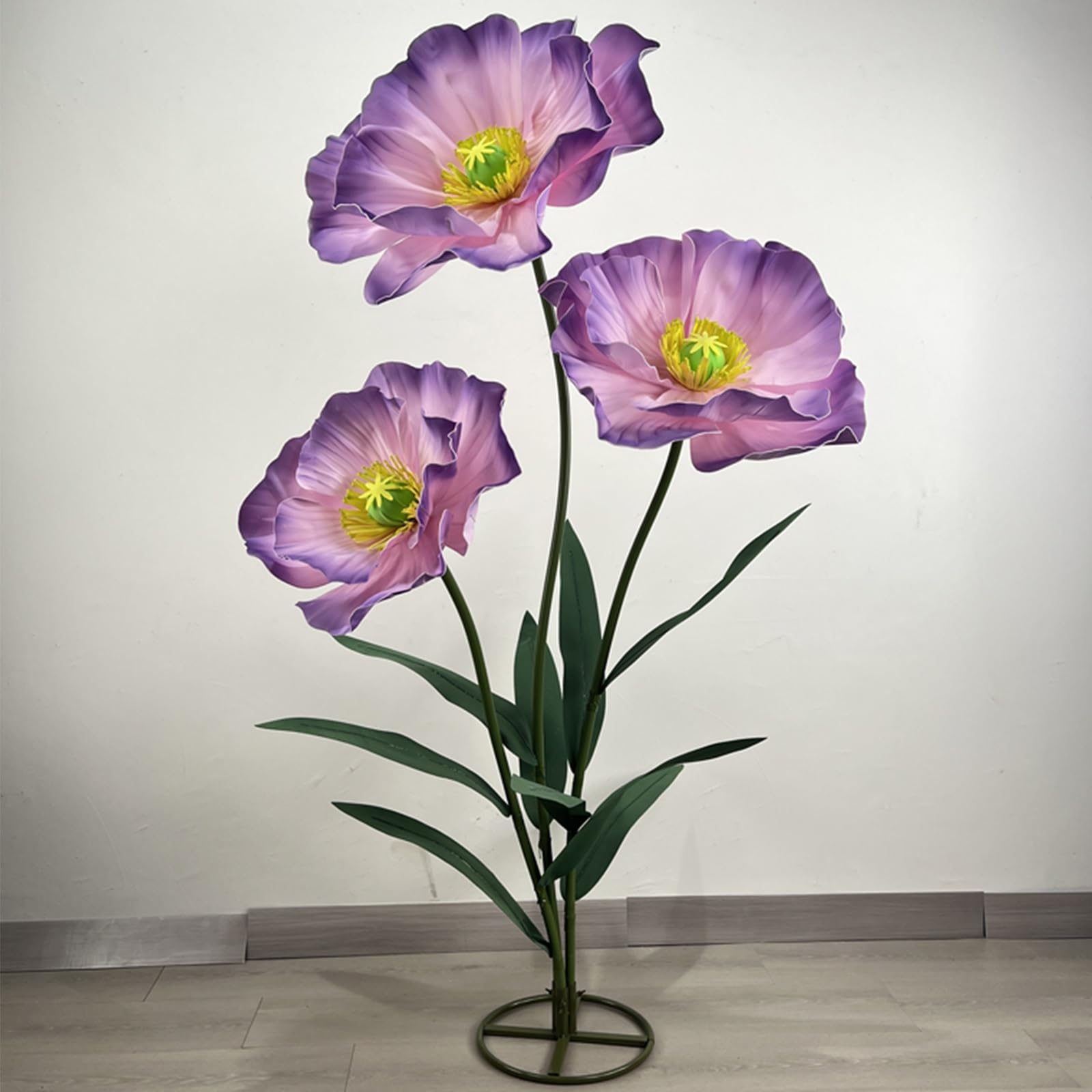 Fiori artificiali per decorazione, confezione da 3 composizioni floreali realistiche con base in piedi per matrimoni, ricevimenti, centrotavola, feste, casa