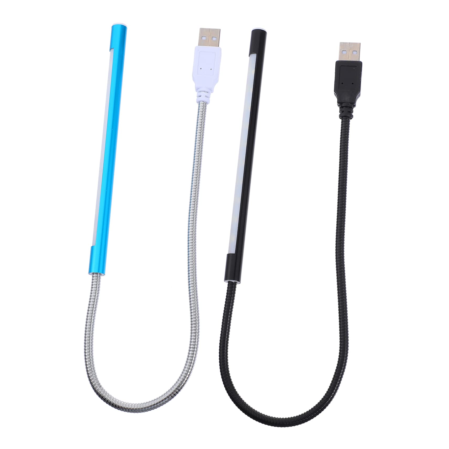 POPETPOP 2pcs USB Dimmable Led Reading Lamp Gooseneck and Touch Control Night Light for Laptop Bedside and Camping Portable Reading Light